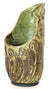 Green Ceramic with Wave Detail<br>Mid Century<br><br>#19145