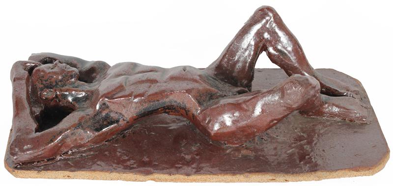 Figure at Rest<br>2001 Clay Sculpture<br><br>#20244