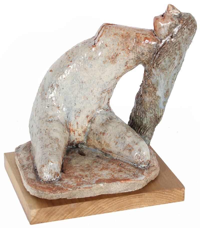 Arching Woman<br>2006 Clay on Wood<br><br>#20245