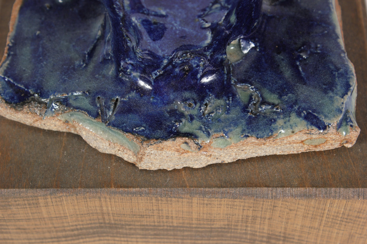 Seated Figure with Mirror<br>2000s Clay Sculpture<br><br>#20256