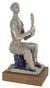 Seated Figure with Mirror<br>2000s Clay Sculpture<br><br>#20256
