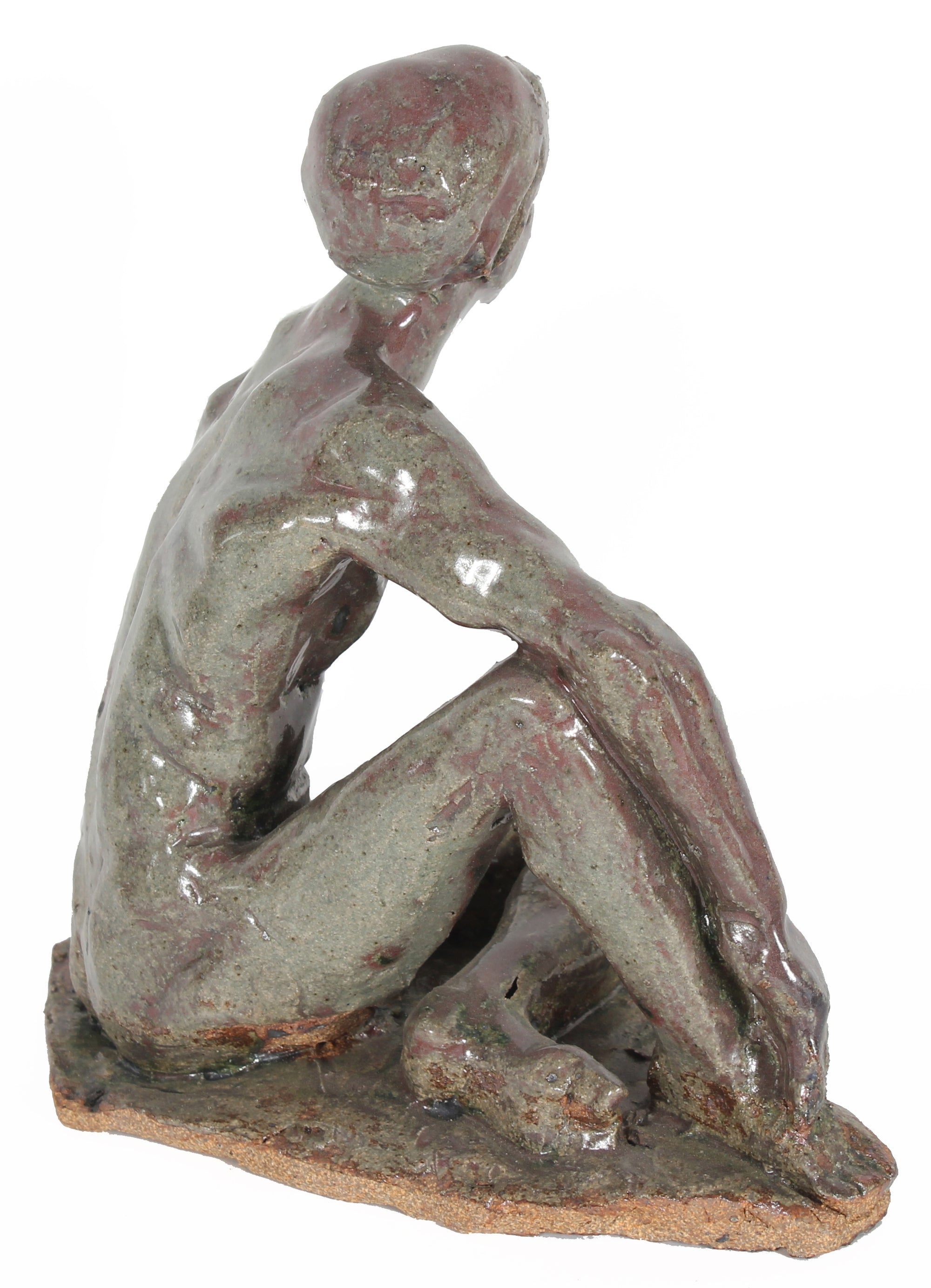 Relaxed Male Nude<br>2005 Clay on Wood<br><br>#20258