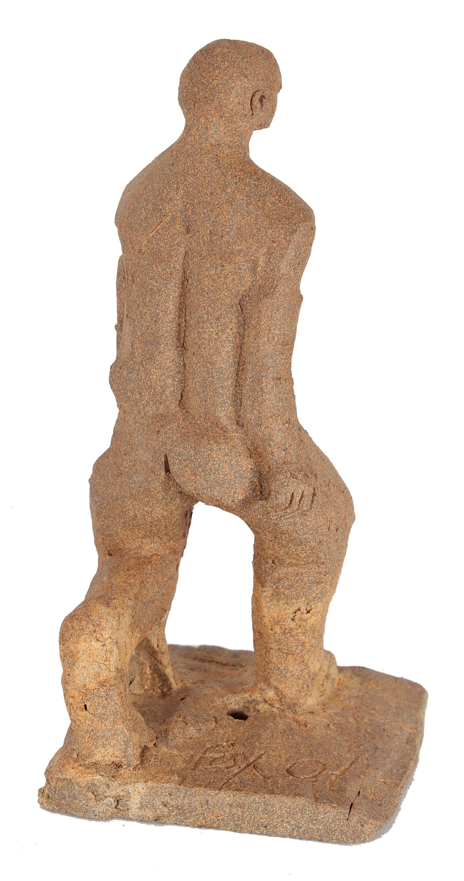 Male Nude in Motion<br>Unglazed Clay, 2007<br><br>#20284