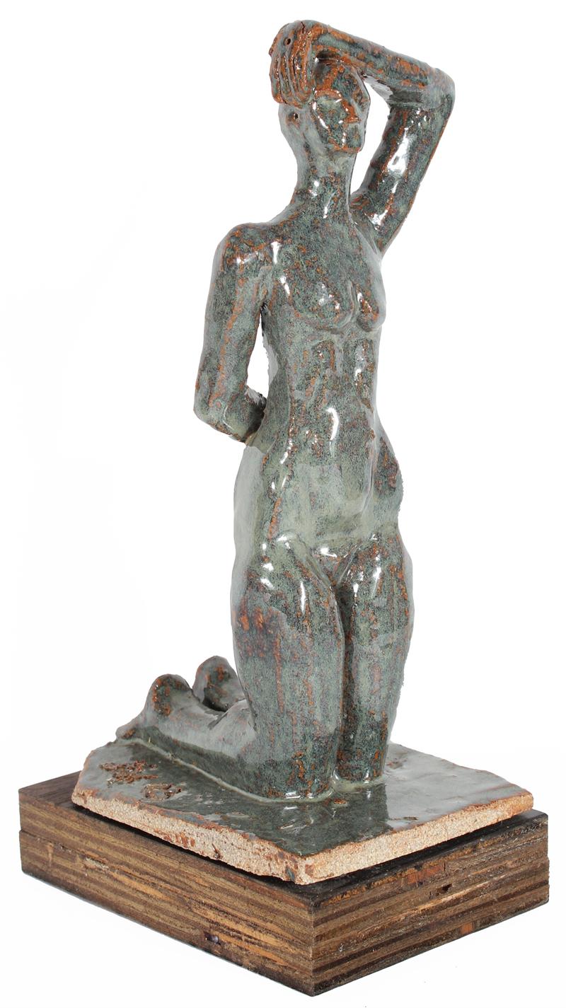 Kneeling Nude<br>2003 Clay on Wood<br><br>#20286