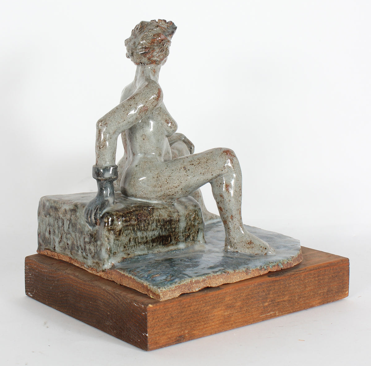 Modernist Seated Nude<br>July 1997 Clay on Wood<br><br>#20292