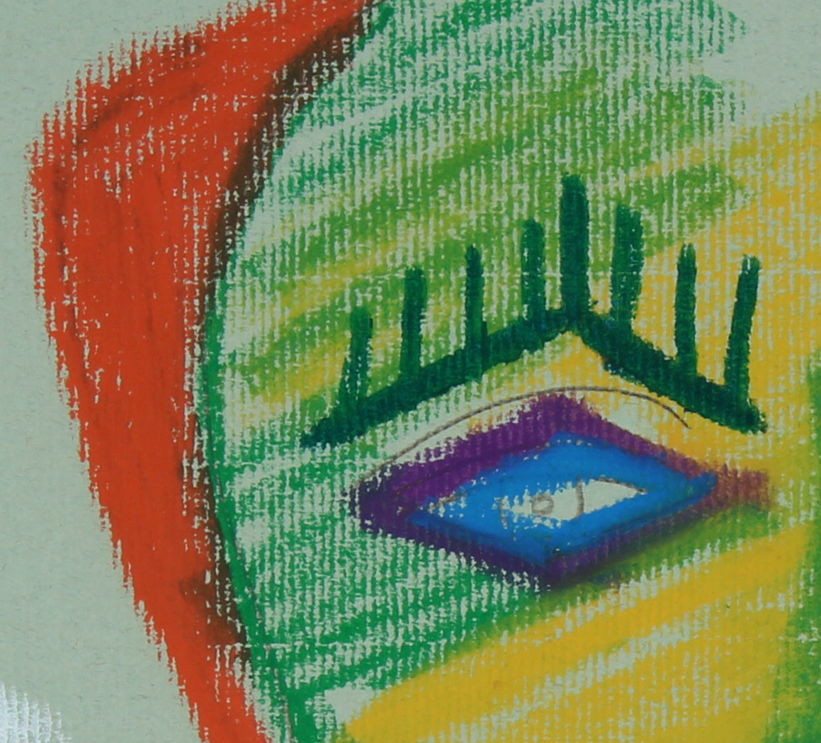 Geometric Portrait Deconstruction <br>1972 Pastel <br><br>#21191