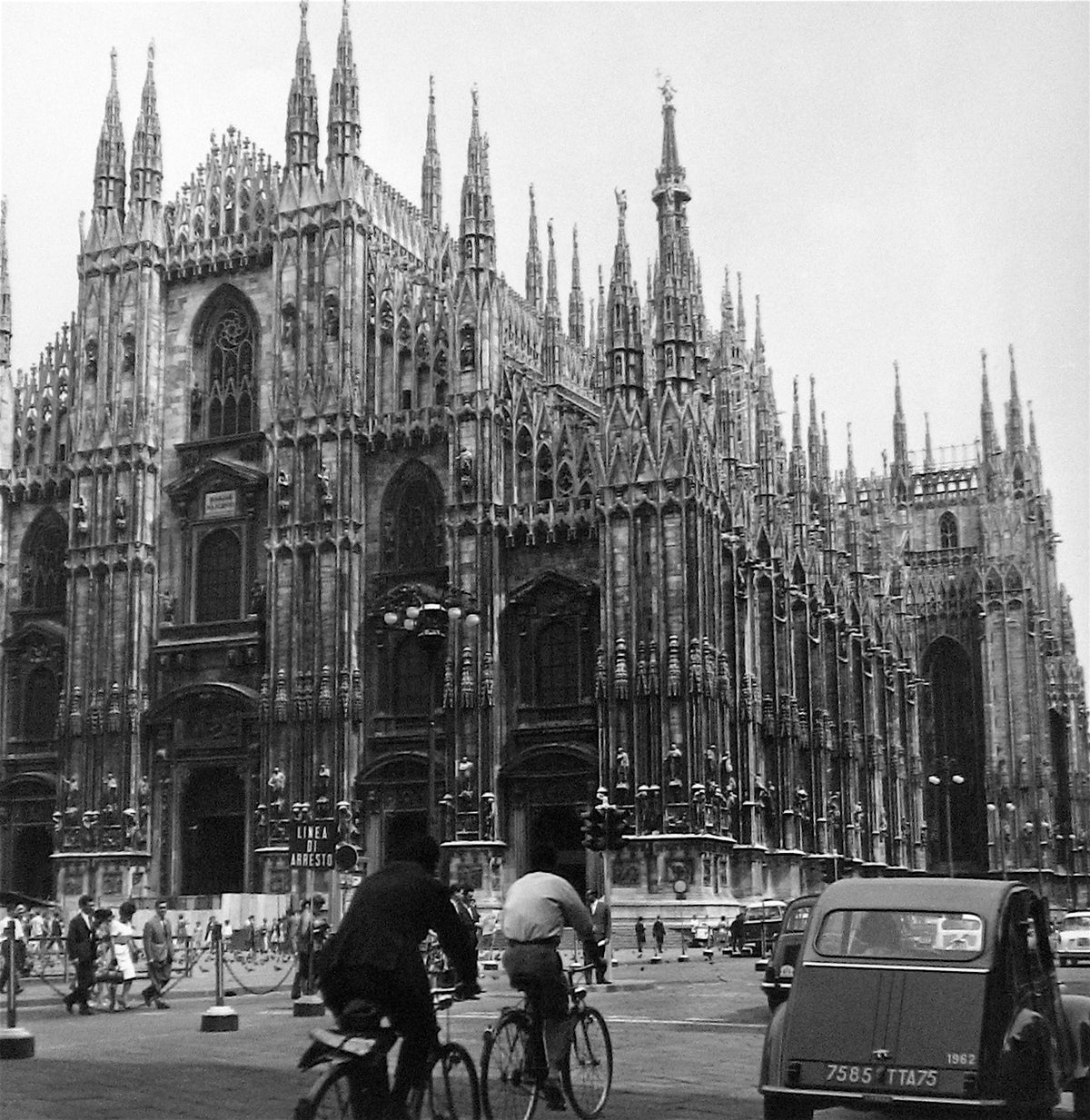 Gothic Cathedral in Milan, Italy&lt;br&gt;1960s Silver Gelatin Print&lt;br&gt;&lt;br&gt;#12121