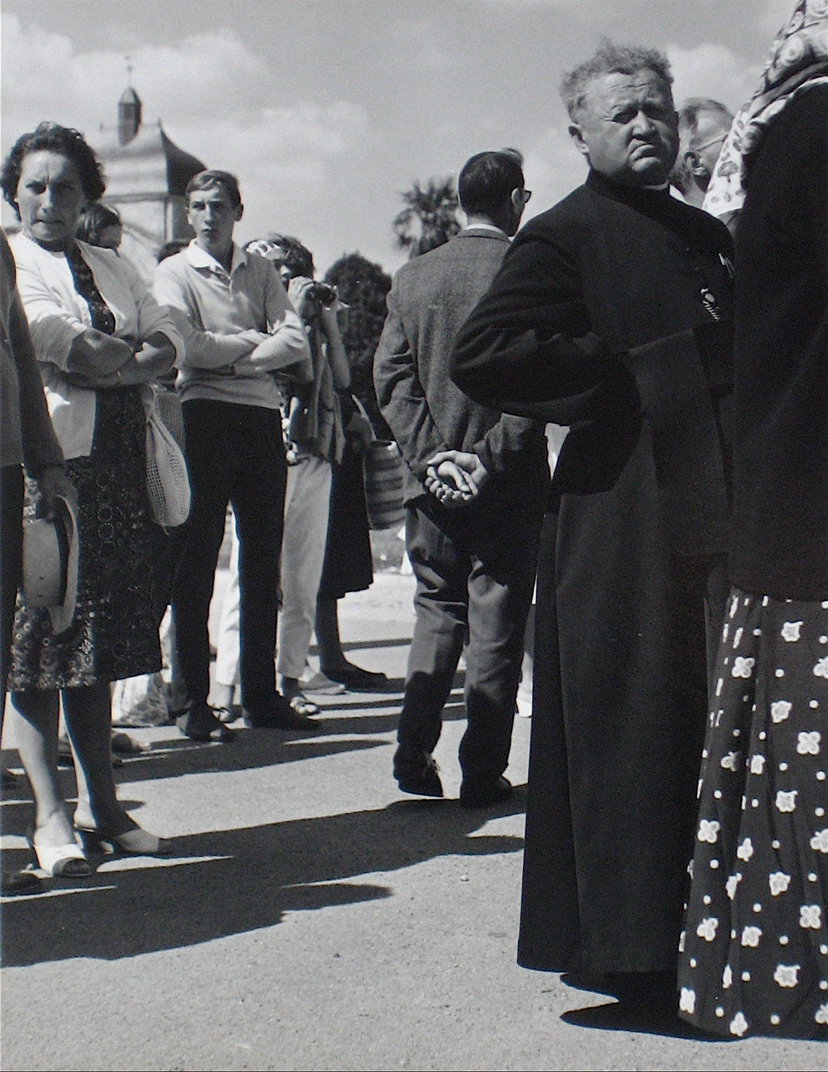 People in Que City Scene &lt;br&gt;1960s Photograph &lt;br&gt;&lt;br&gt;#12172