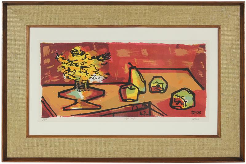 <i>Still Life</i><br>Cubist Mid Century Serigraph<br><br>#19229