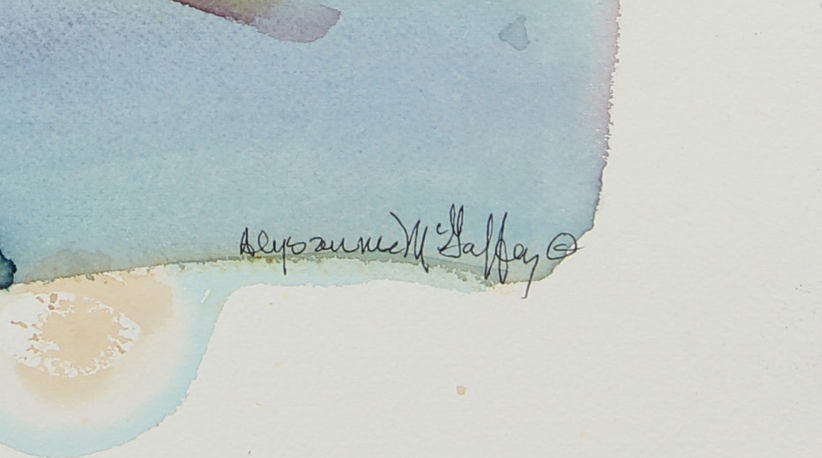 Loose Orbicular Abstract<br>20th Century Watercolor<br><br>#22645