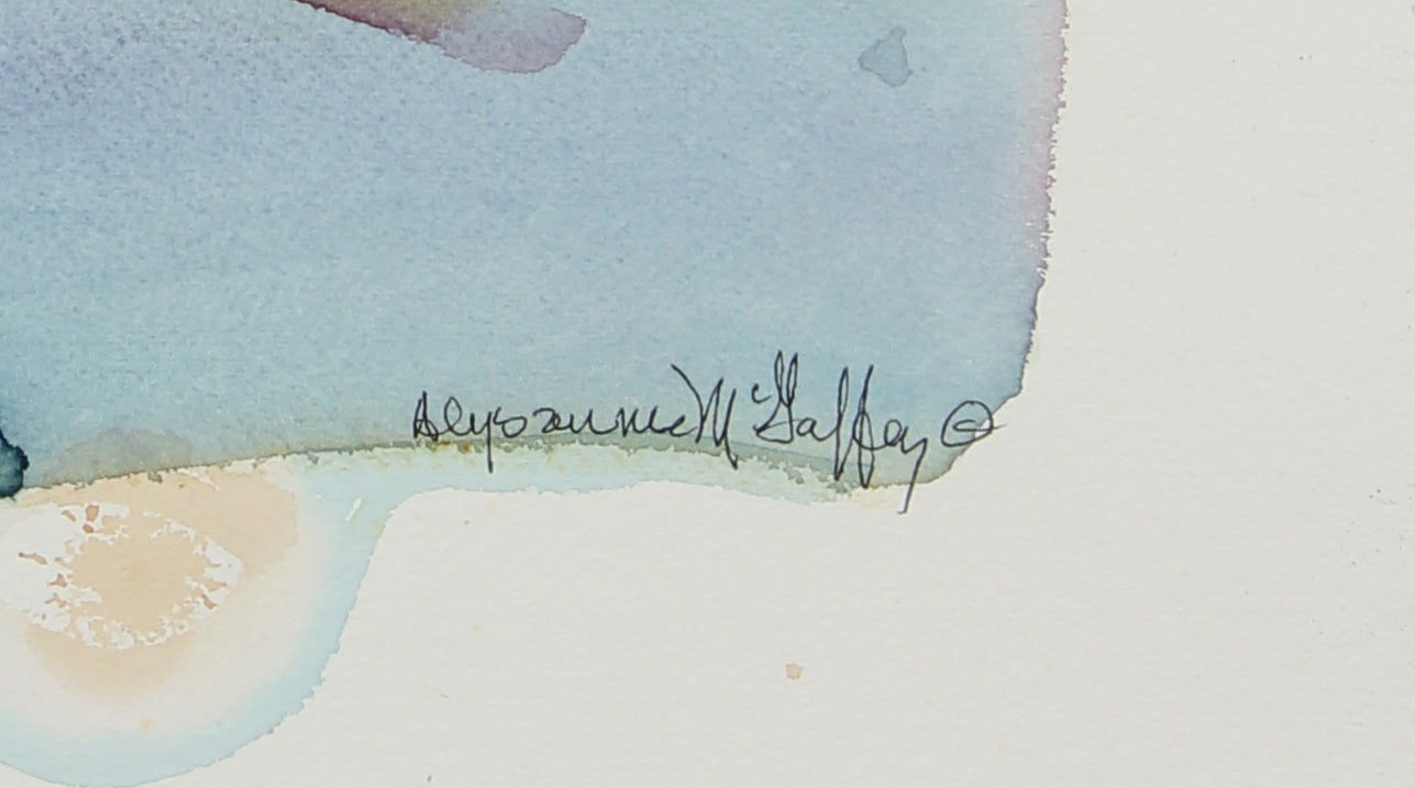 Loose Orbicular Abstract<br>20th Century Watercolor<br><br>#22645