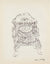 Rose Garland Vintage Cash Register <br>1950-60s Ink Drawing <br><br>#22955