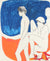 Three Nudes<br>1950-60s Graphite & Pastel<br><br>#23420