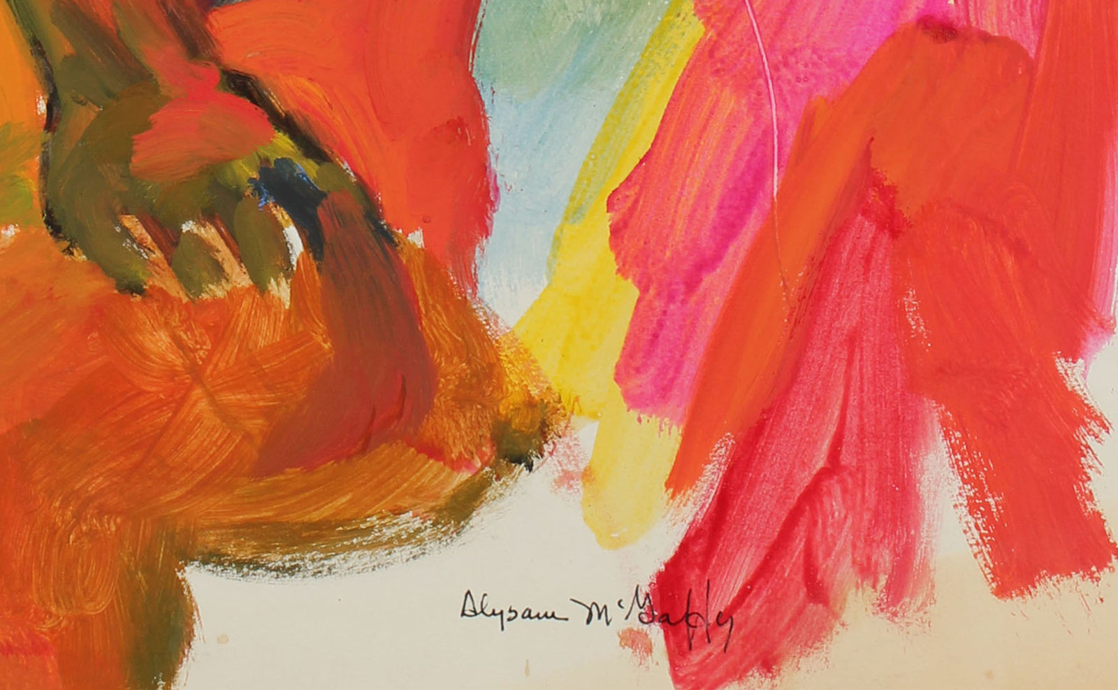 Bay Area Figurative Portrait<br>1950-60s Distemper<br><br>#23428