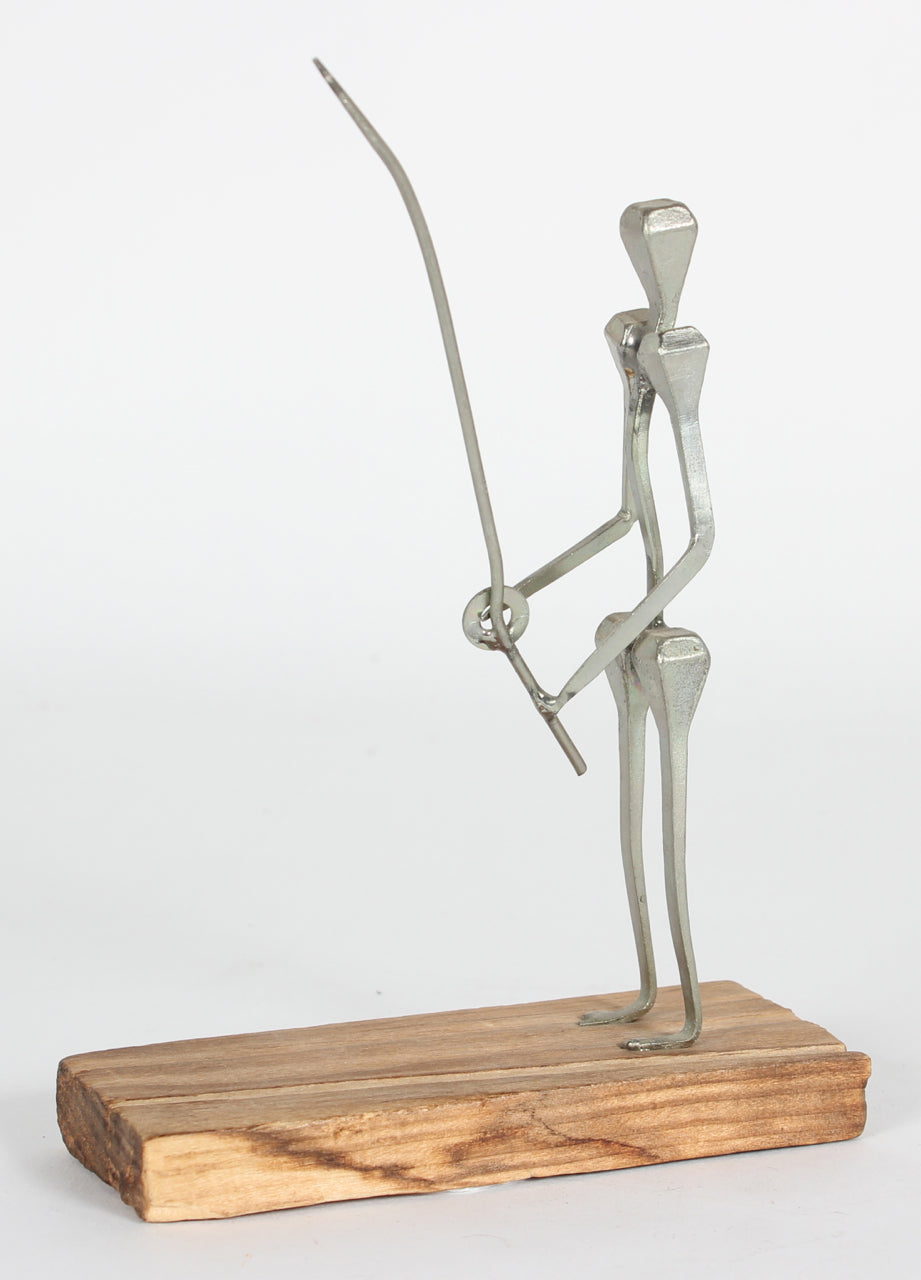 <i>Spanish Fisherman</i> <br>Mid Century Metal Sculpture <br><br>#7142