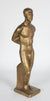 Standing Male Nude Golden Figure <br>Mid Century Plaster <br><br>#8735