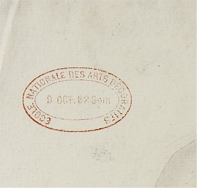 French Academic Sculptural Study <br>1882 Charcoal <br><br>#23903