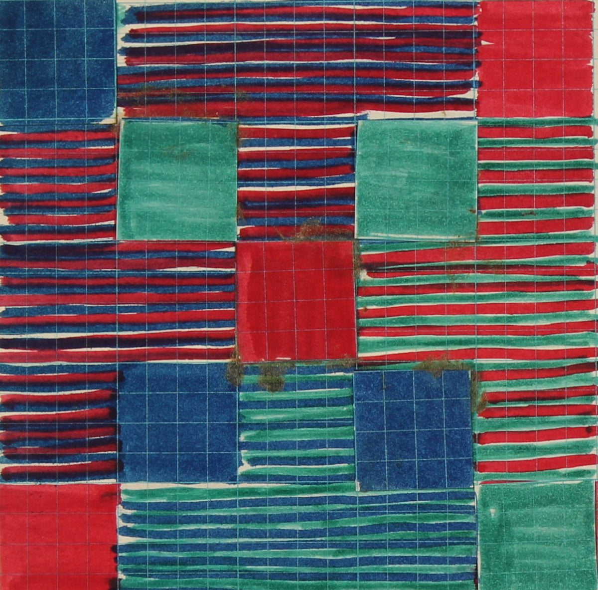 Optical Abstract Study <br>Mid Century Ink & Cut Paper <br><br>#24642