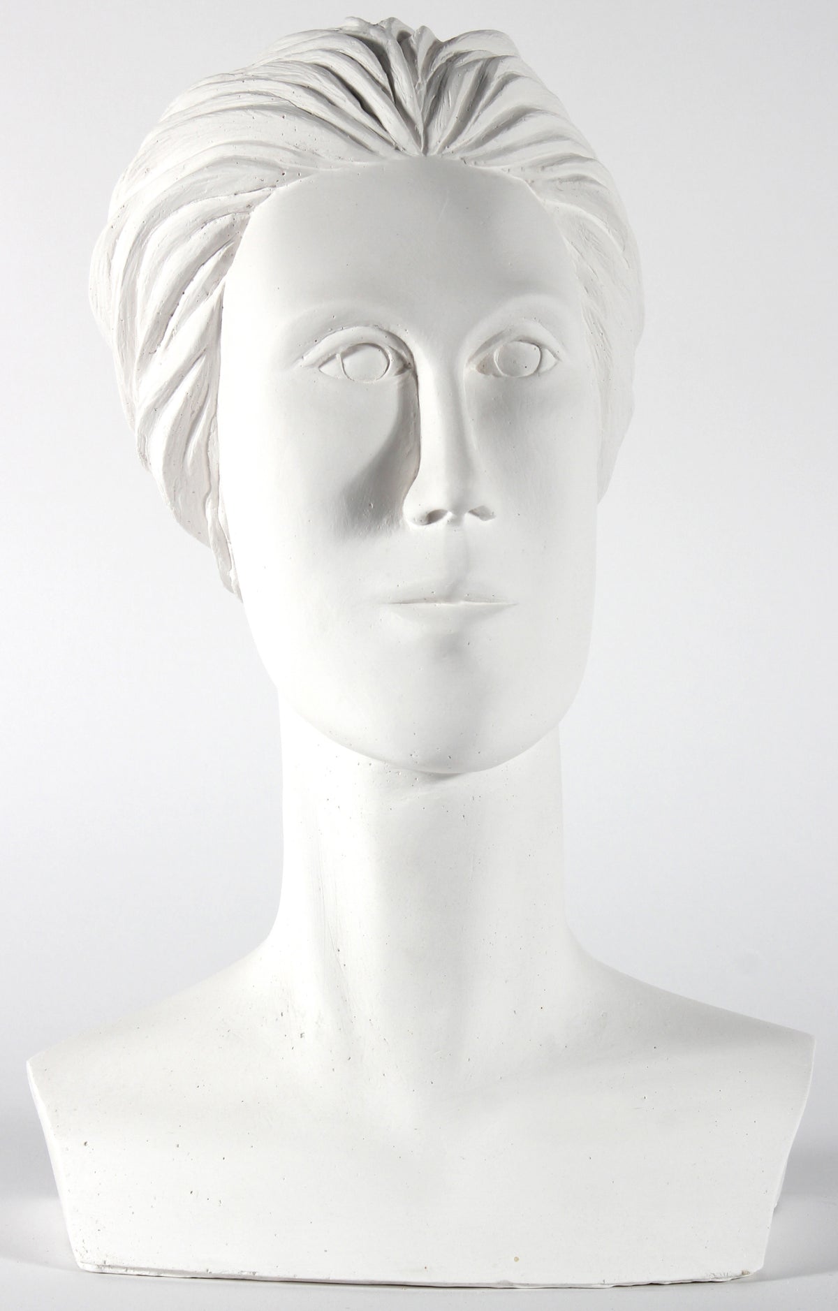 Modernist Female Bust &lt;br&gt;20th Century Plaster &lt;br&gt;&lt;br&gt;#25913