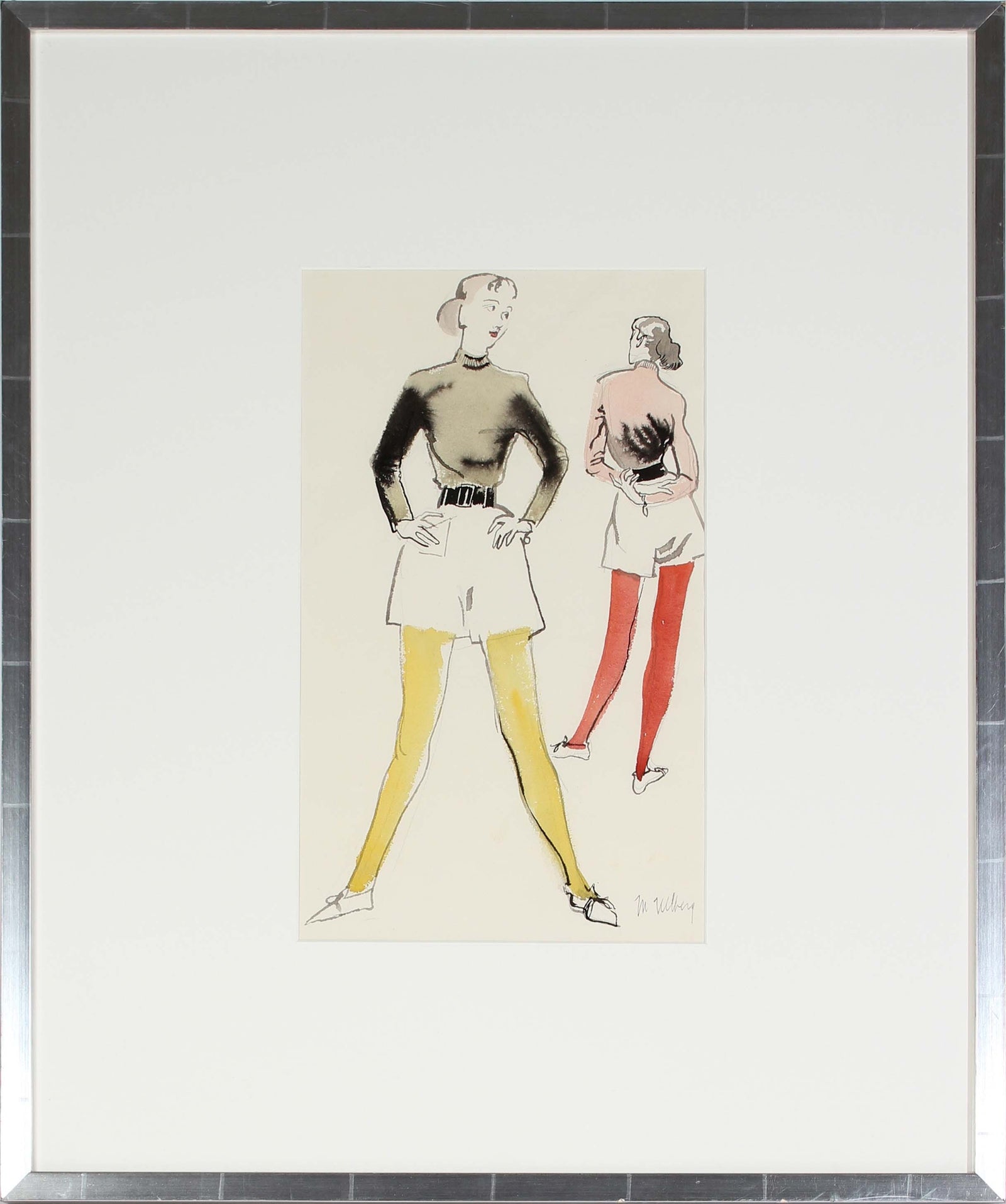 Models in Tights<br>Gouache, 1946-54<br><br>#18476