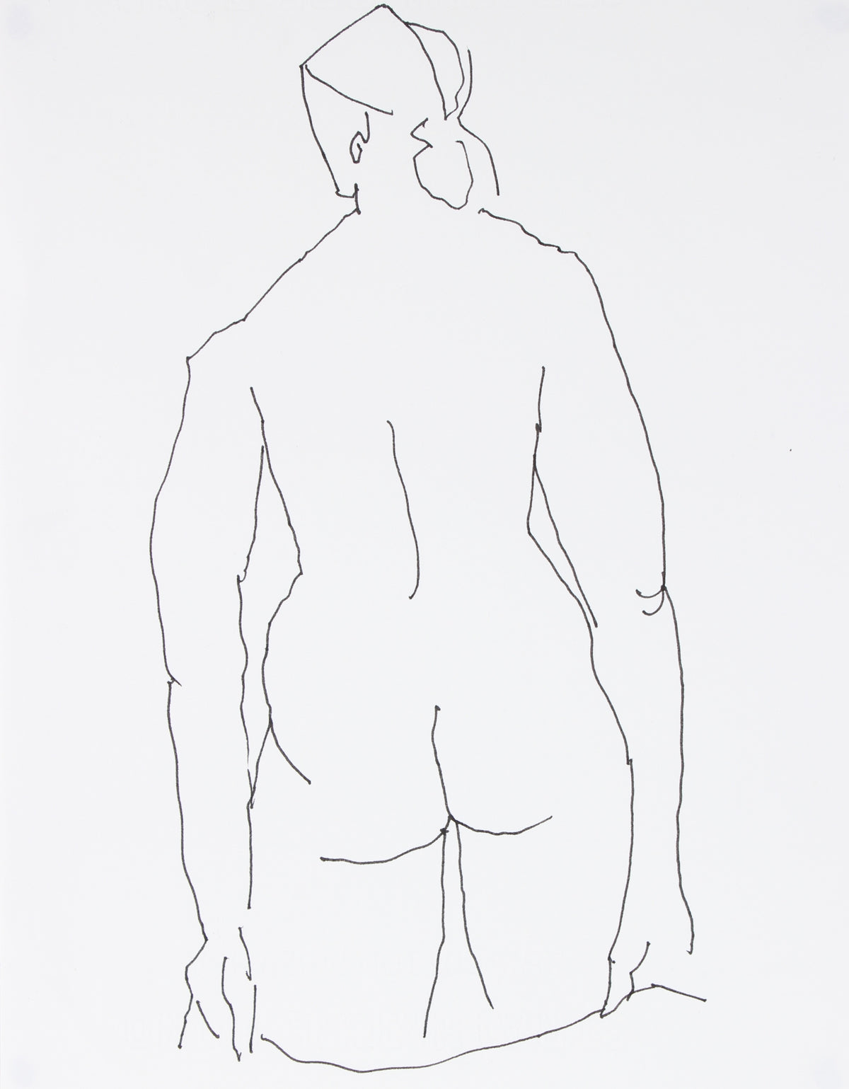Minimal Standing Nude&lt;br&gt;20th Century Ink&lt;br&gt;&lt;br&gt;#29516
