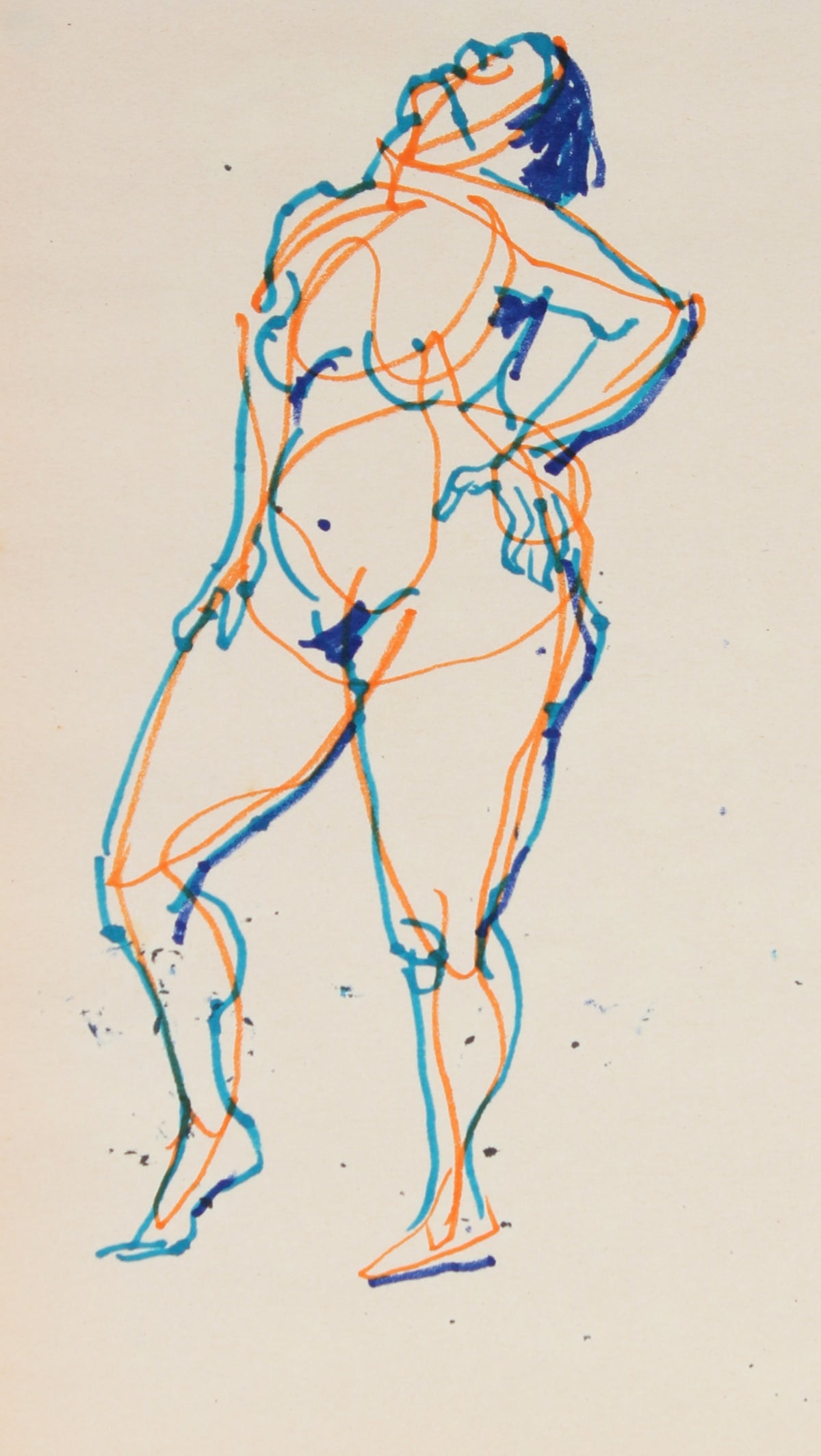 Simple Line Rendering Of A Female Nude &lt;br&gt;1965 Ink &lt;br&gt;&lt;br&gt;#29748