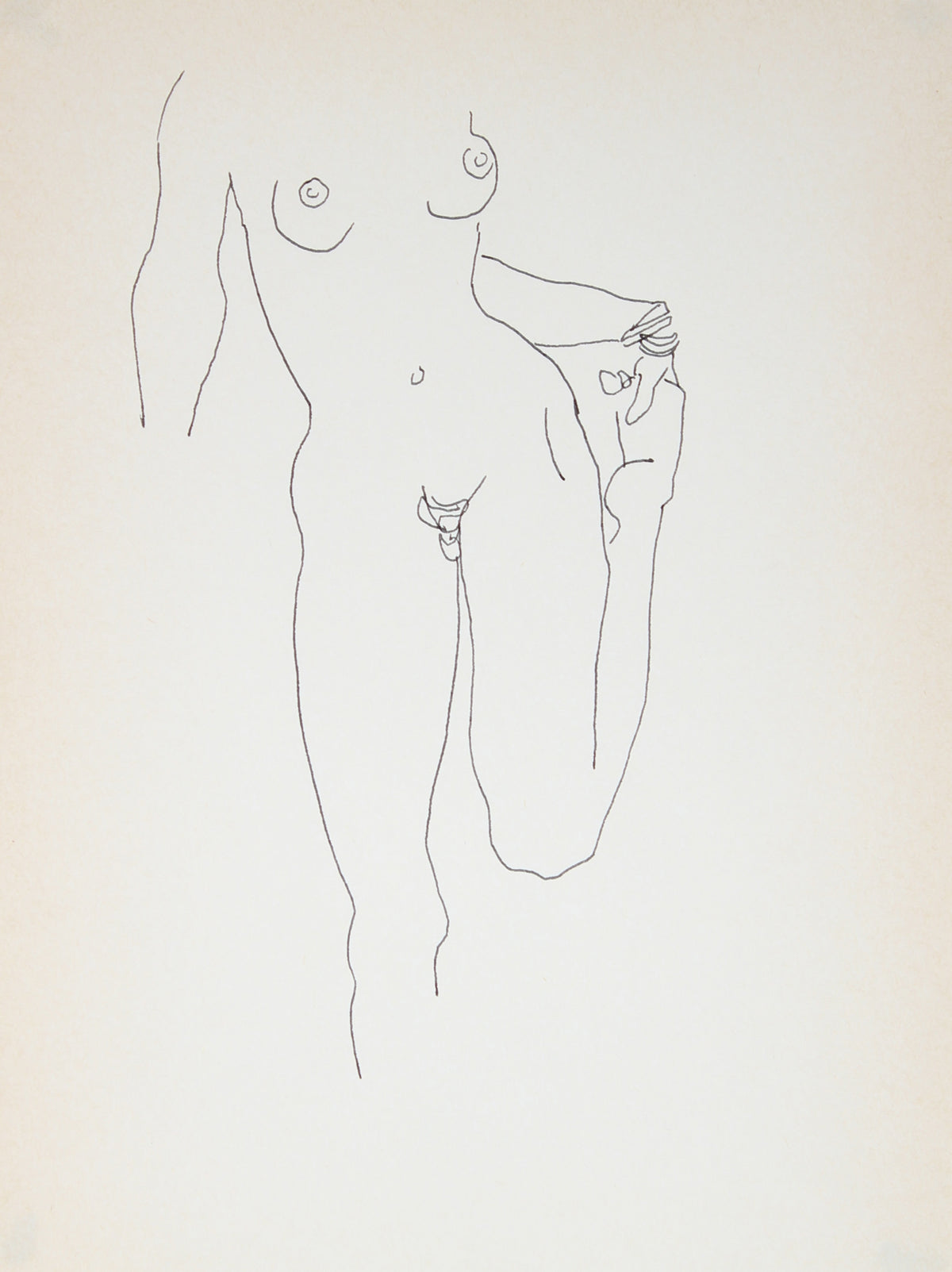 Nude Figure Drawing&lt;br&gt;1989 Ink &lt;br&gt;&lt;br&gt;#29773