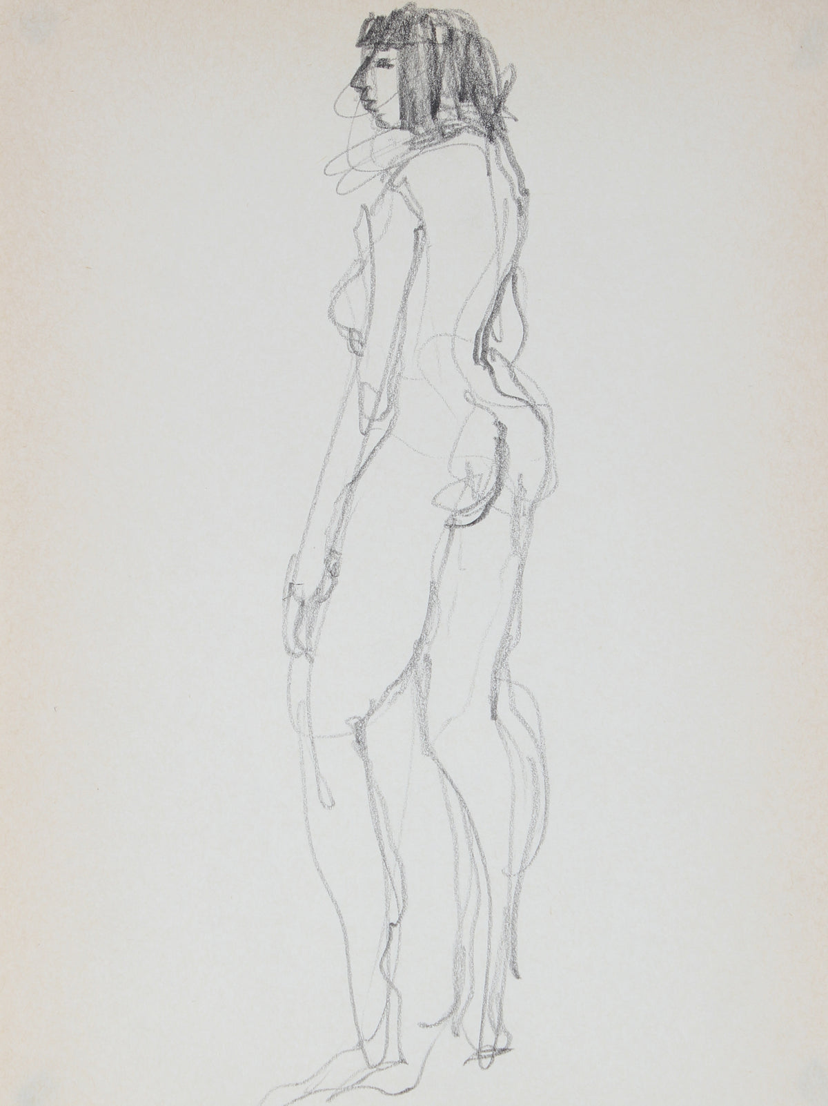 Standing Female Nude Study &lt;br&gt;1989 Graphite &lt;br&gt;&lt;br&gt;#30024