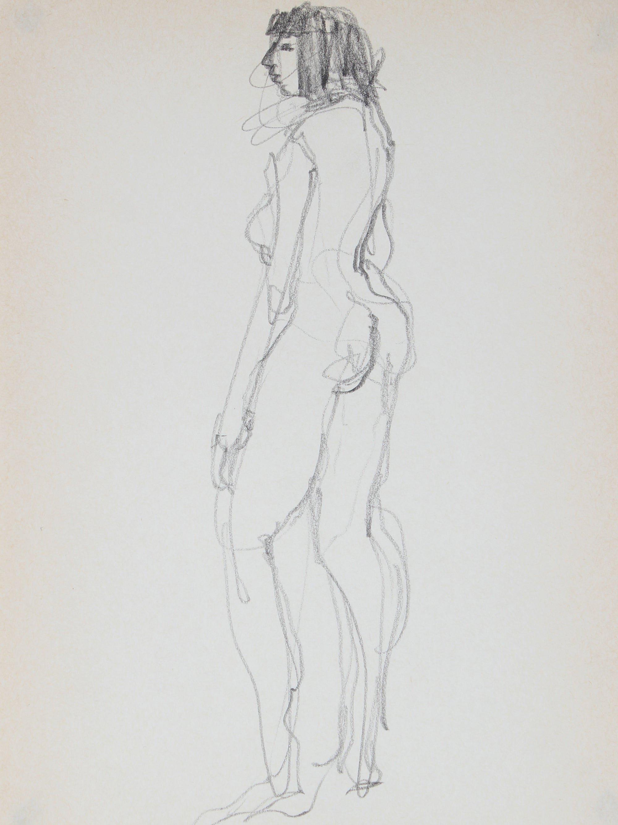 Standing Female Nude Study <br>1989 Graphite <br><br>#30024