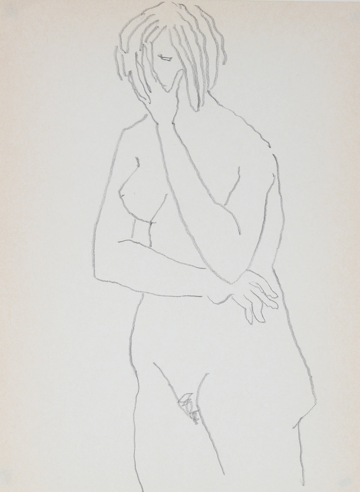 Standing Nude Figure Drawing &lt;br&gt;1989 Graphite &lt;br&gt;&lt;br&gt;#30031
