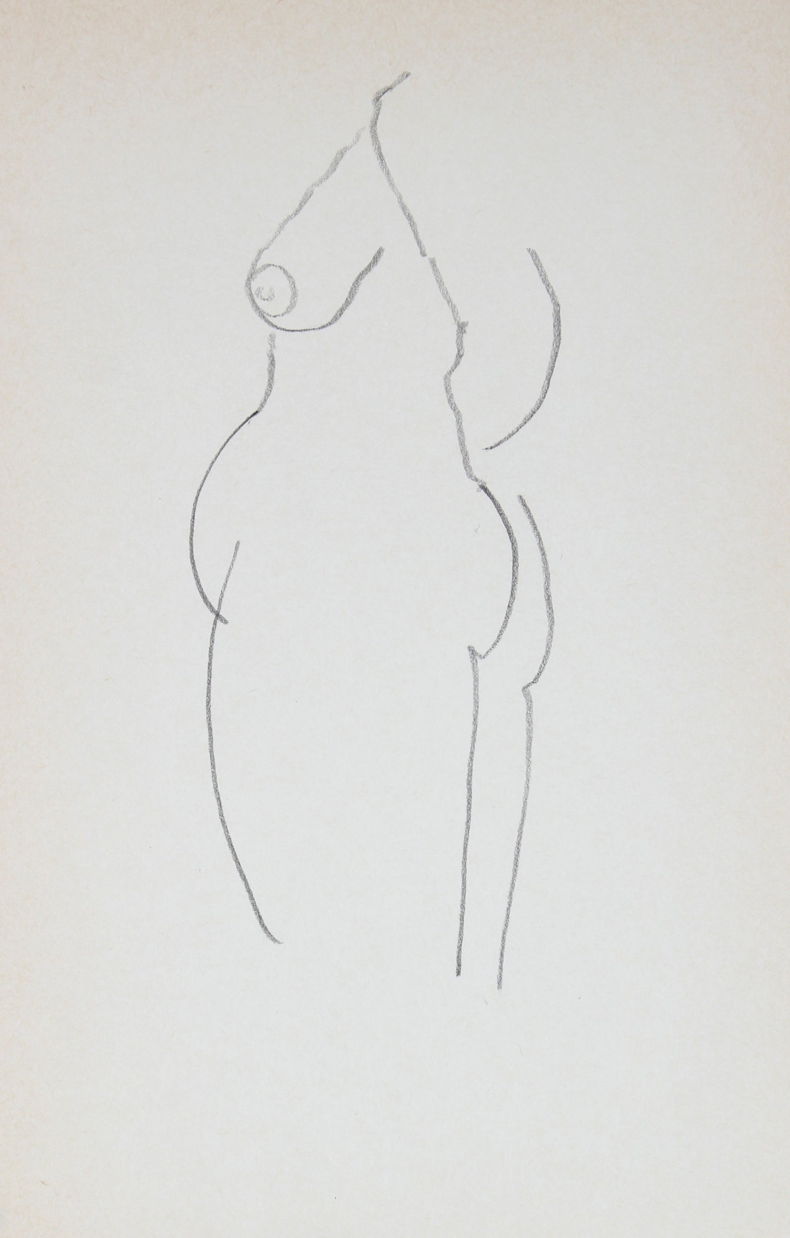 Minimalist Torso Study <br>1989 Graphite <br><br>#30038