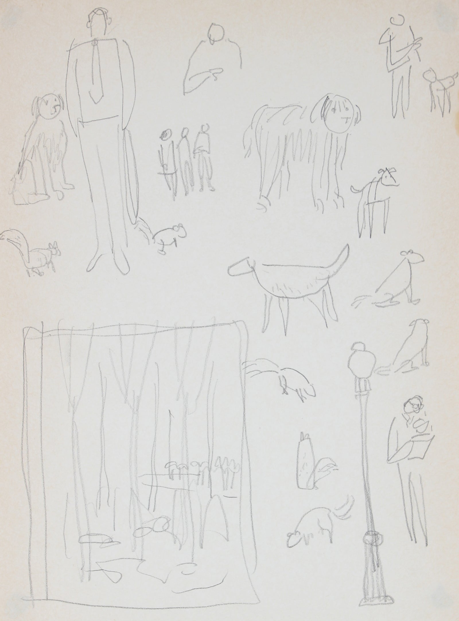 New York Park Studies <br>1989 Graphite <br><br>#30049