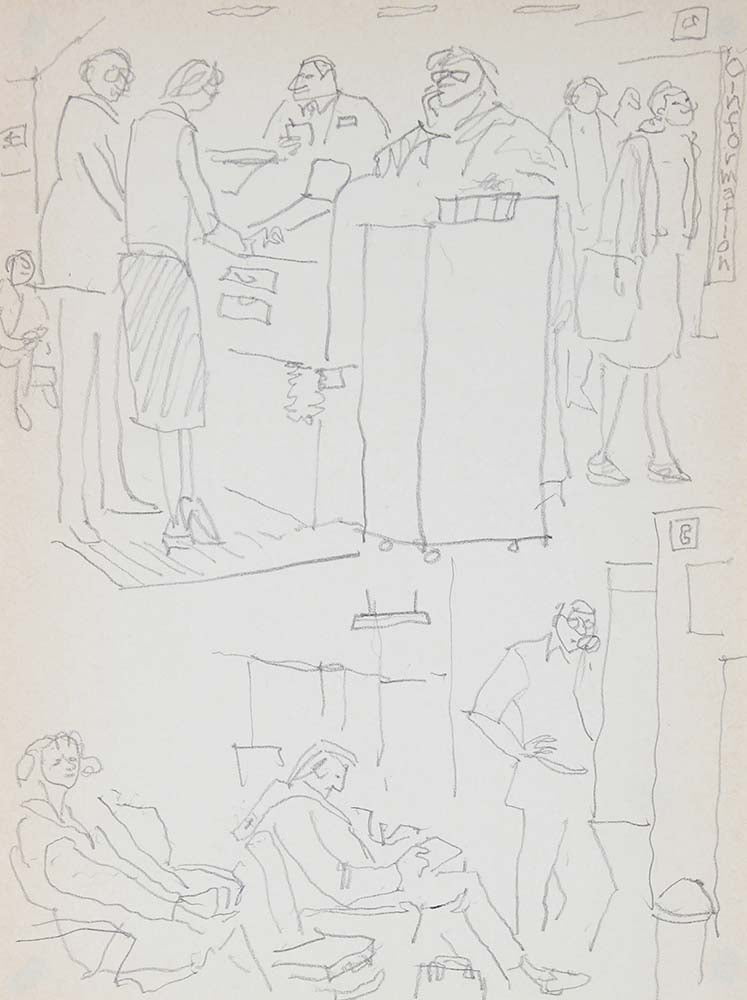Figure in Shop Study<br>1989 Graphite<br><br>#30075