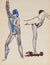 Nude Dancing Figures <br>1965 Ink and Watercolor<br><br#30164