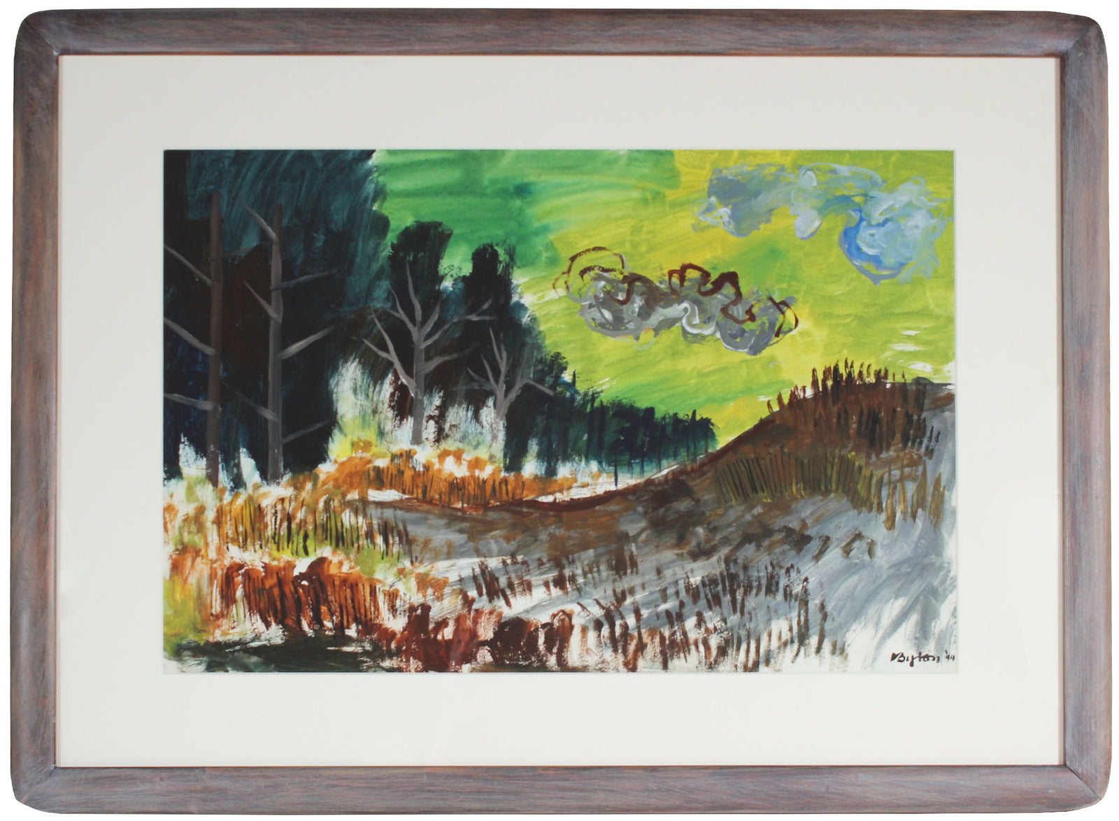 <i>Landscape with Green Sky</i><br>1944 Gouache<br><br>#31350