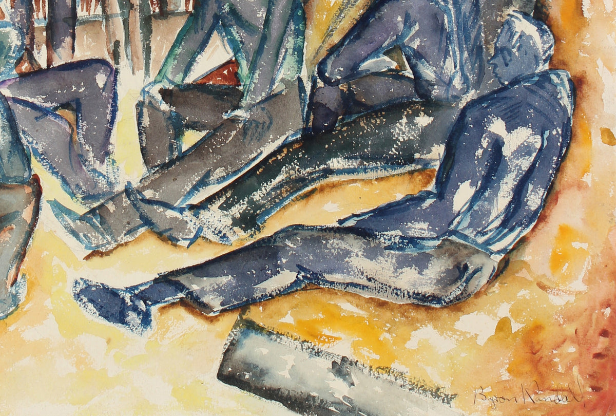 <i>Six Men by the Sea</i><br>1937 WPA Watercolor<br><br>#31359