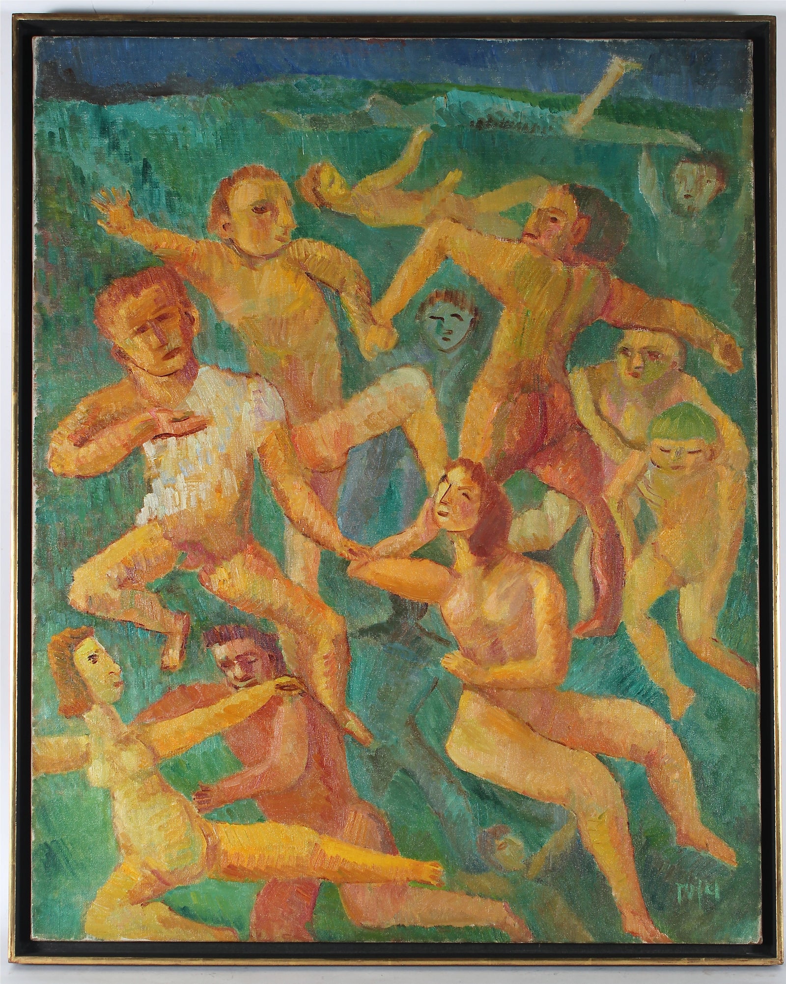 <i>Swimmers</i> <br>1948 Oil <br><br>#14005