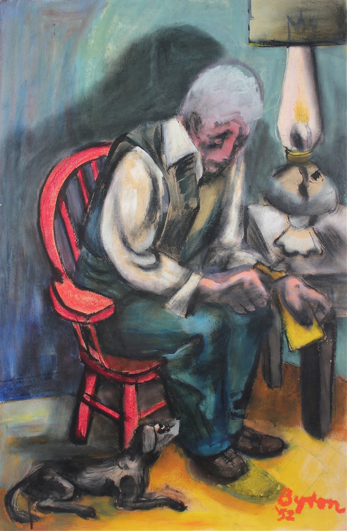 &lt;i&gt;Next of Kin&lt;/i&gt;&lt;br&gt;1952 Oil Pastel &amp; Casein&lt;br&gt;&lt;br&gt;#33548