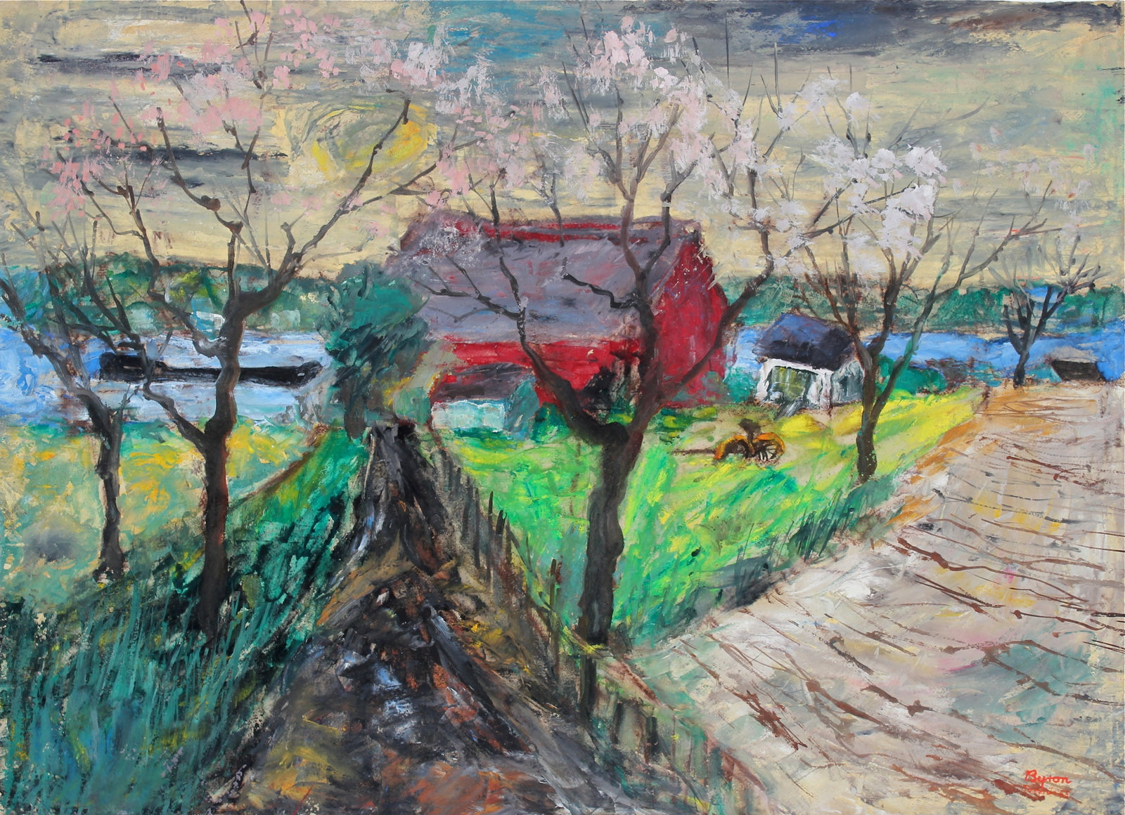 <i>Spring Fields, Sheek Island</i><br>1955 Oil & Casein<br><br>#33561
