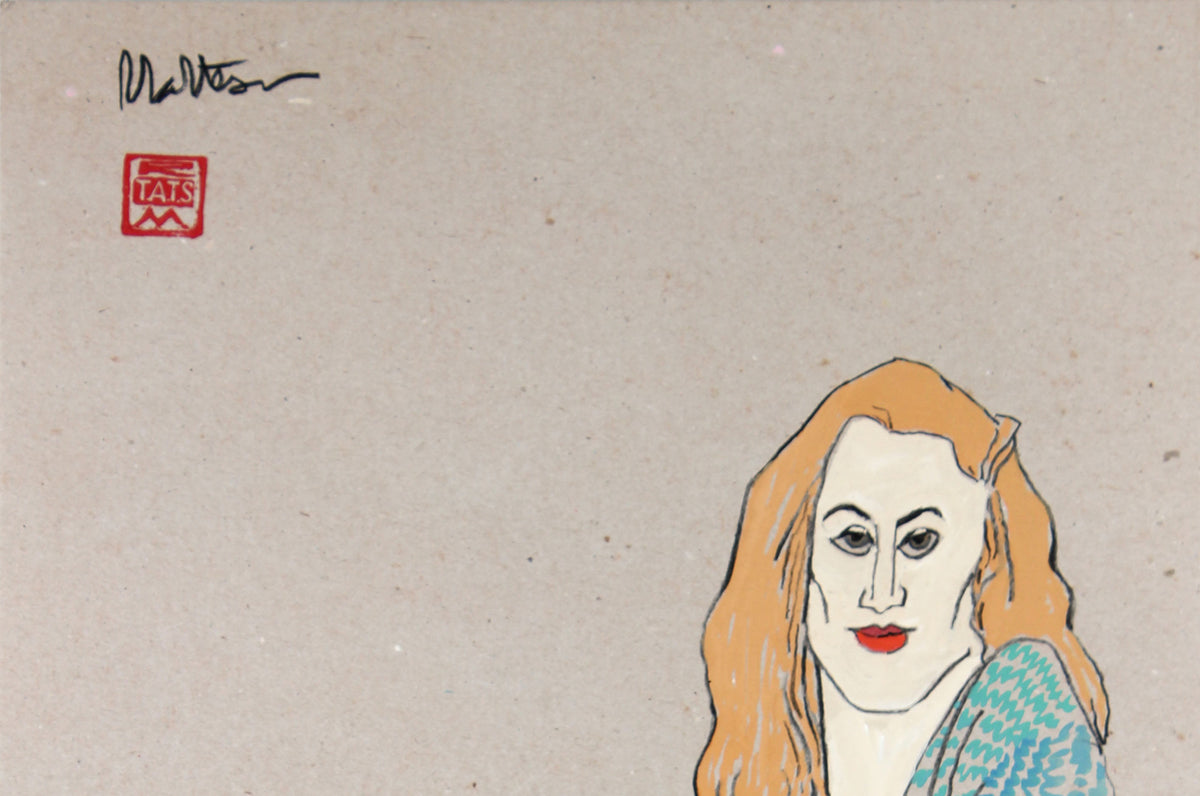 Seated Model in Robe<br>1990 Gouache and Graphite <br><br>#34845