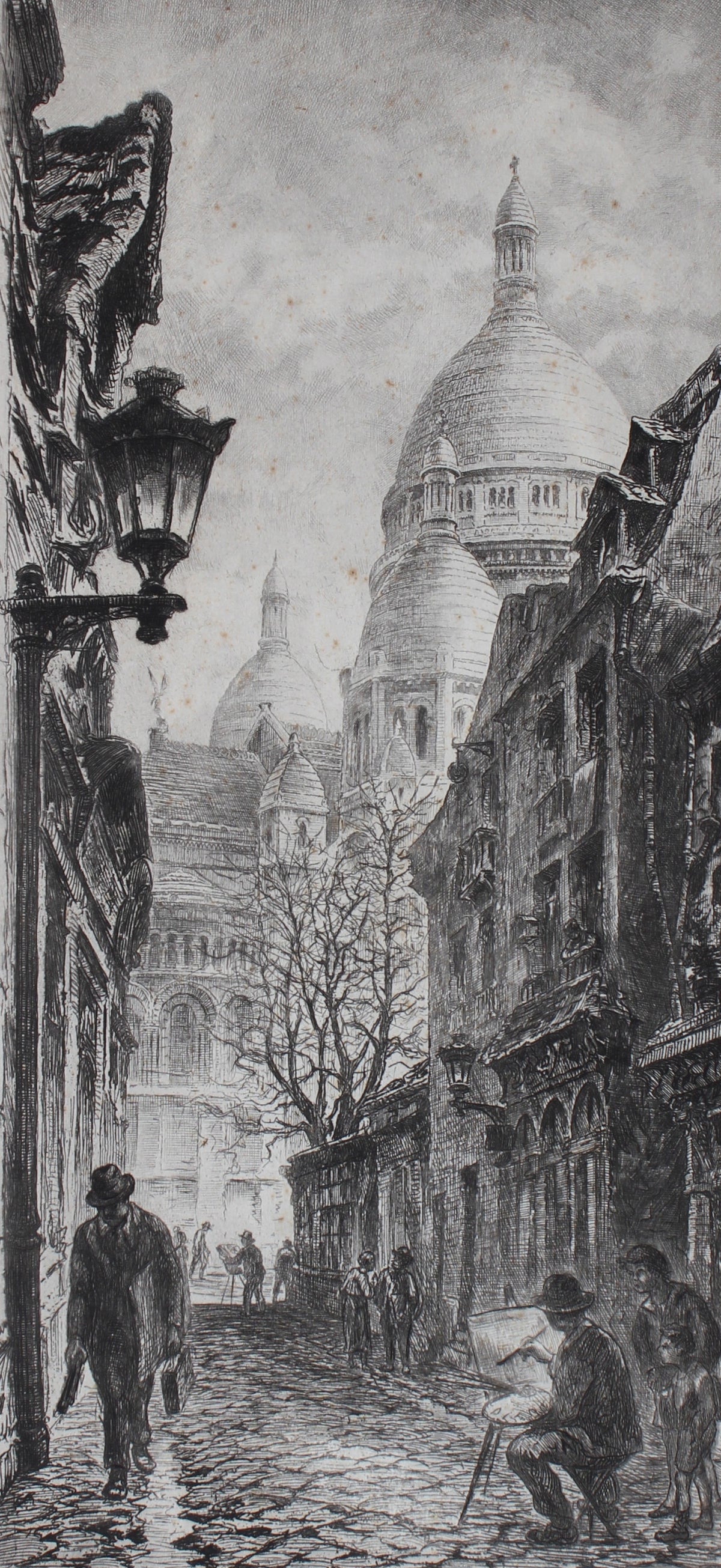 &lt;I&gt;View of Sacré Cœur in Paris, France&lt;/I&gt; &lt;br&gt;20th Century Etching &lt;br&gt;&lt;br&gt;#35899