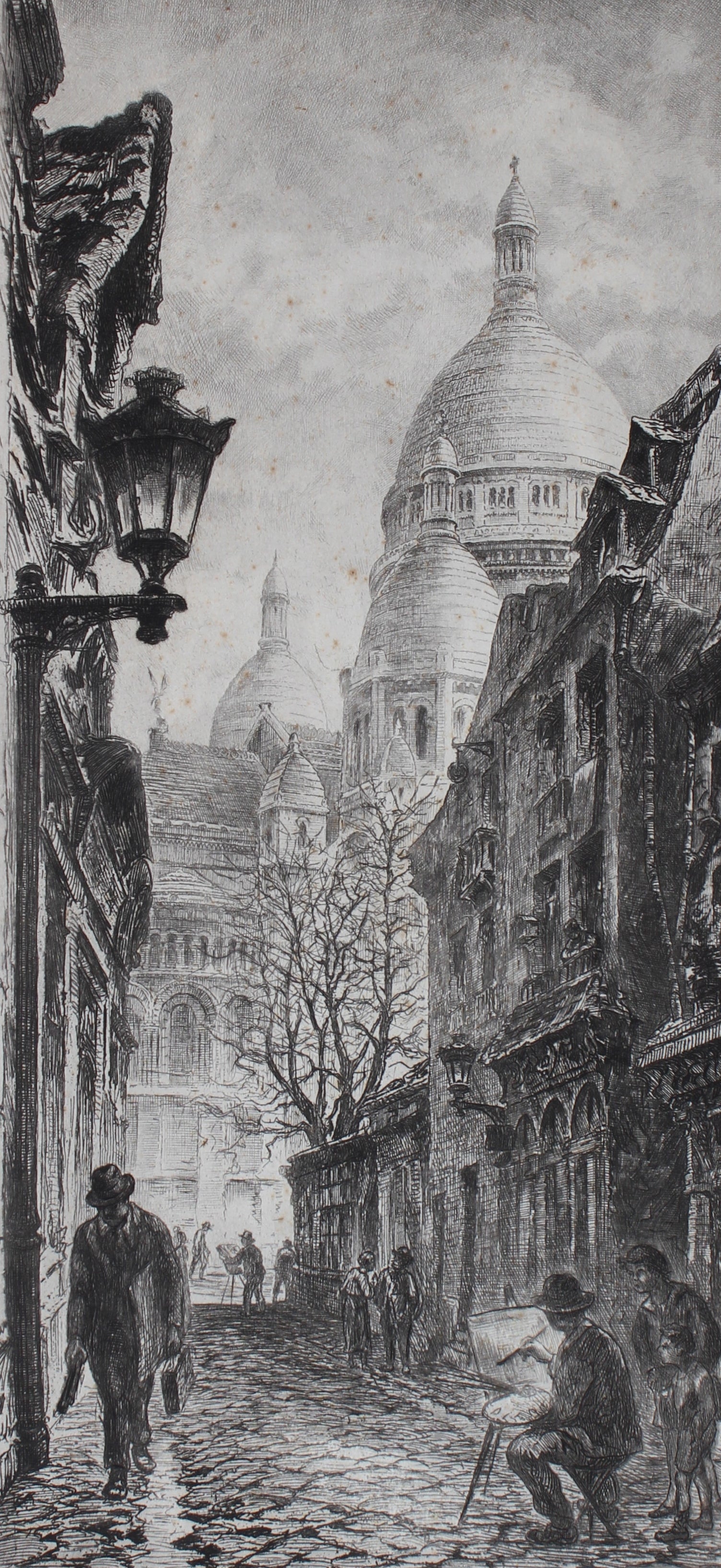<I>View of Sacré Cœur in Paris, France</I> <br>20th Century Etching <br><br>#35899