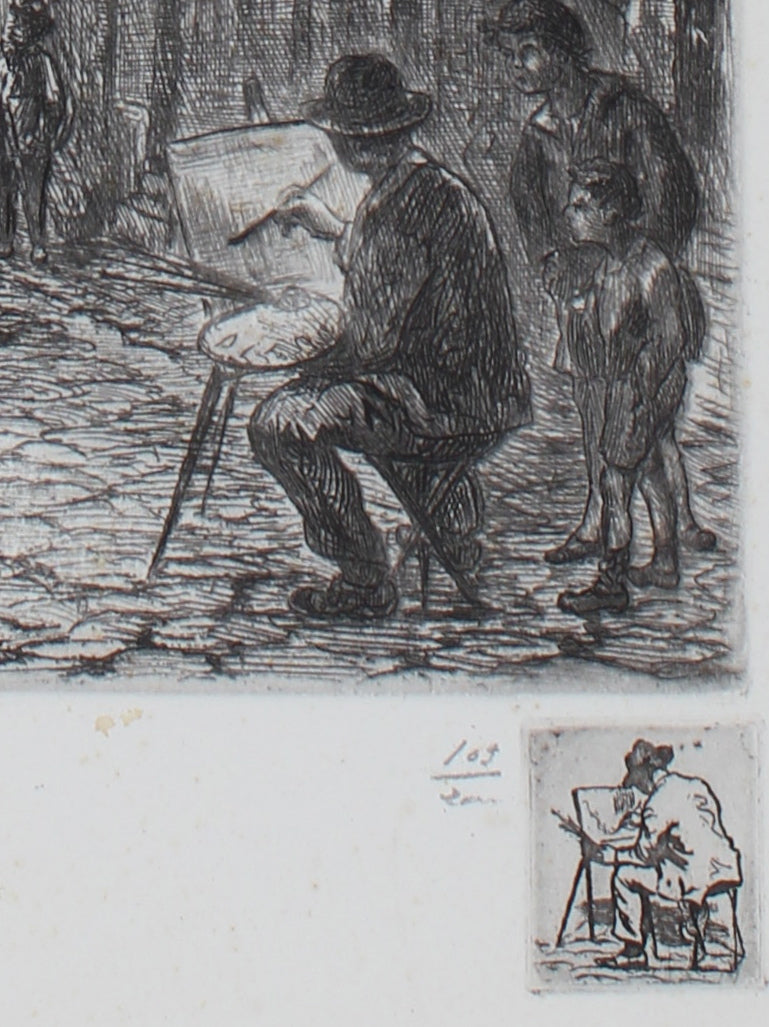 <I>View of Sacré Cœur in Paris, France</I> <br>20th Century Etching <br><br>#35899