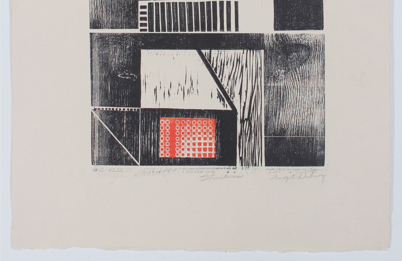 <i>Structures</i> <br>Mid Century Woodcut <br><br>#35937