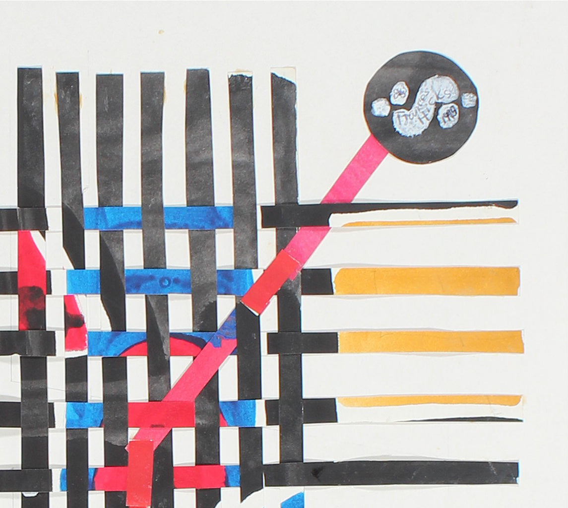 <i>Freefall</i> <br>20th Century Acrylic & Woven Collage <br><br>#36866