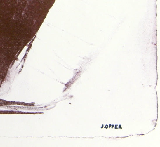 Hourglass Abstract<br>1940-50s Stone Lithograph<br><br>#38918