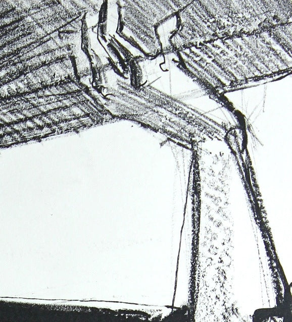 Nude Couple by a Window<br>1940-50s Stone Lithograph<br><br>#38926