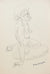Expressionist Seated Female Nude<br>1940s-50s Ink<br><br>#3954