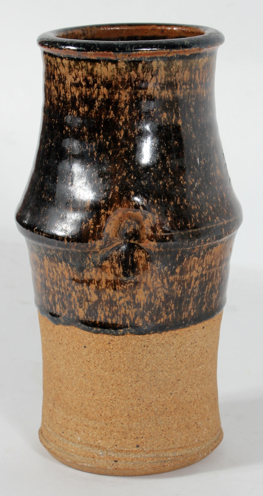 Brown & Tan Vase <br>20th Century Ceramic <br><br>#39909
