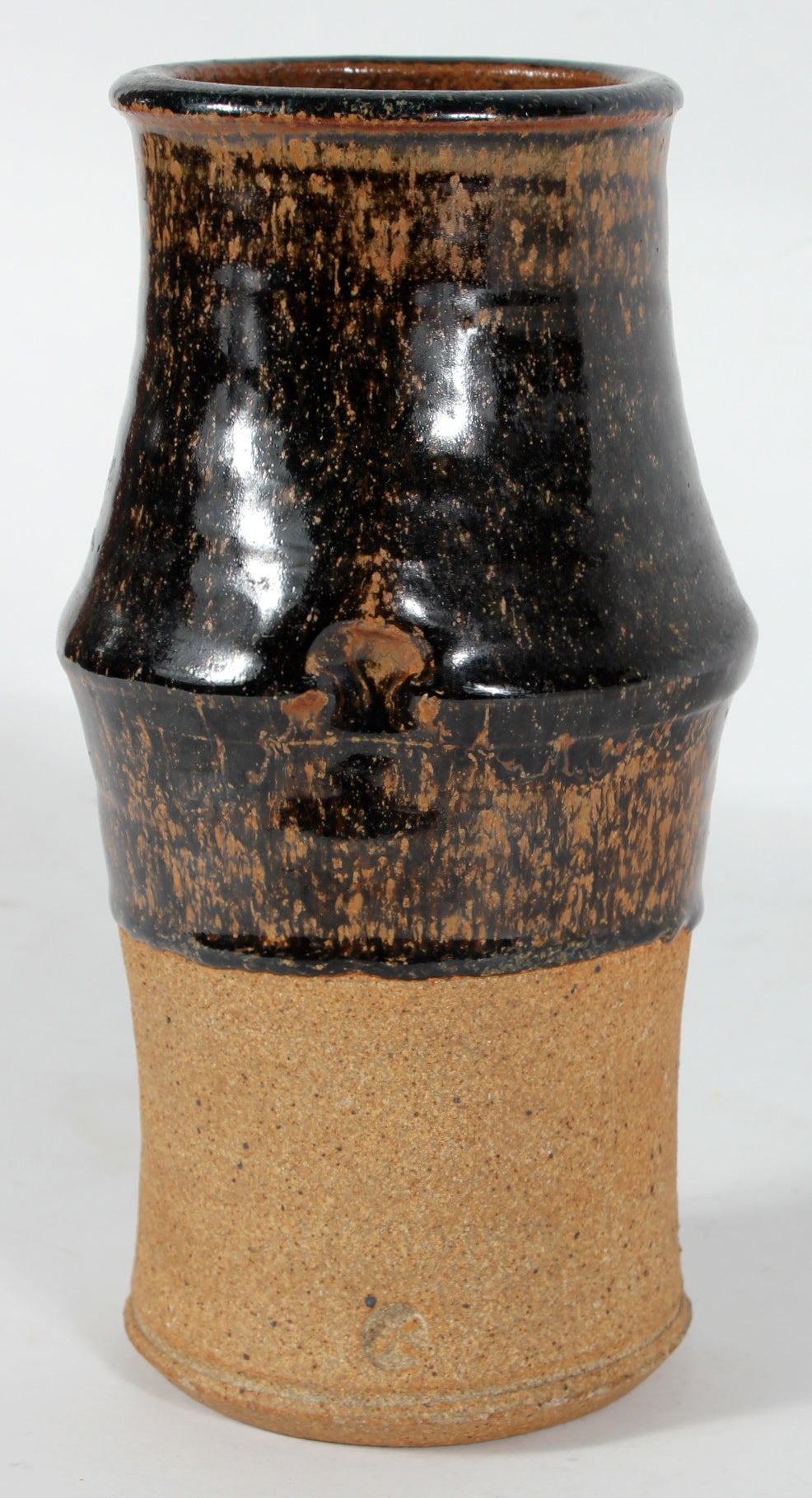 Brown &amp; Tan Vase &lt;br&gt;20th Century Ceramic &lt;br&gt;&lt;br&gt;#39909